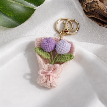 Knitted Charm Keychain