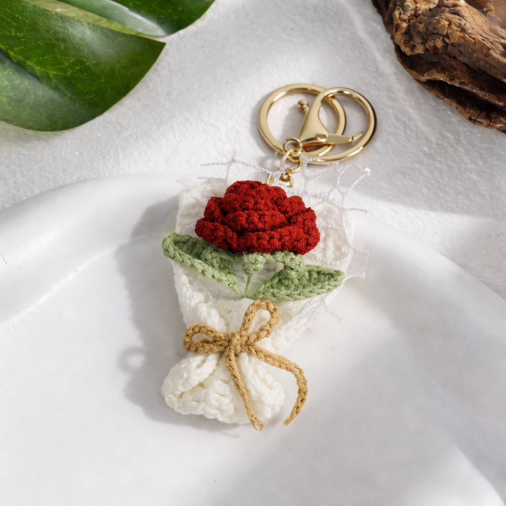 Knitted Charm Keychain