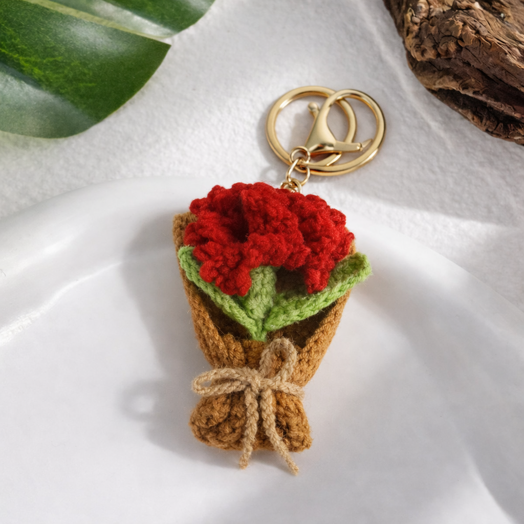 Knitted Charm Keychain