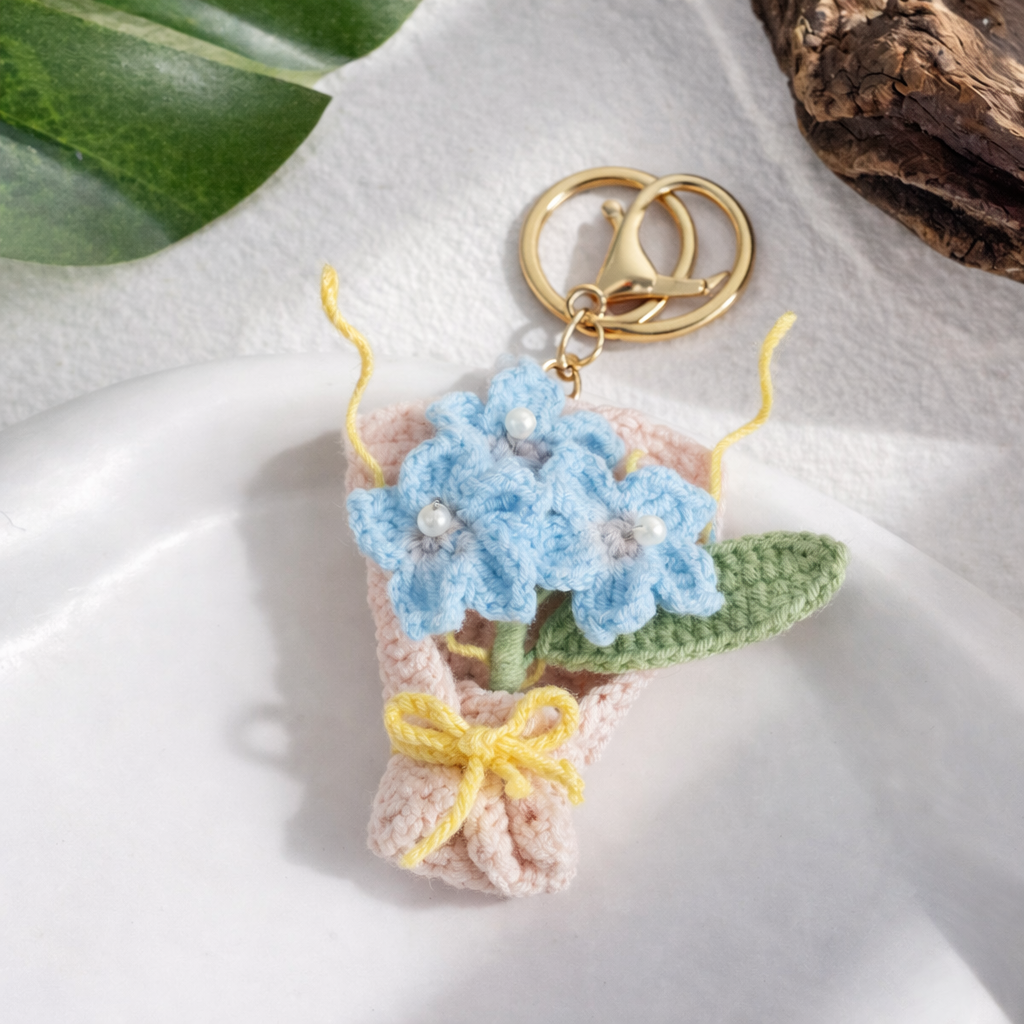 Knitted Charm Keychain