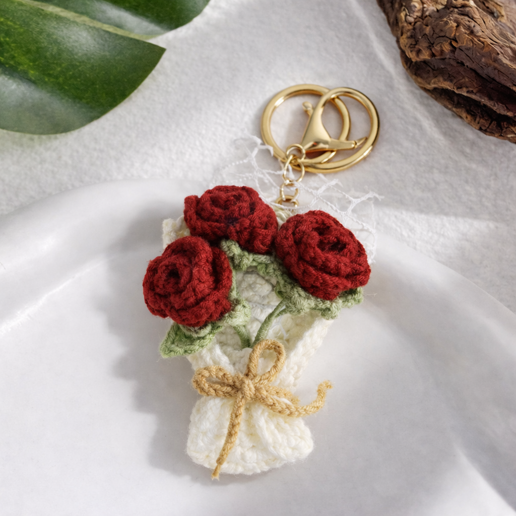 Knitted Charm Keychain