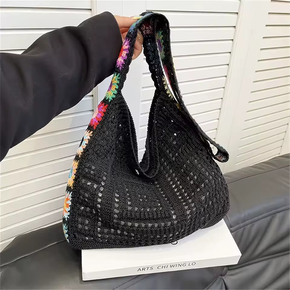The Floral Crochet Tote