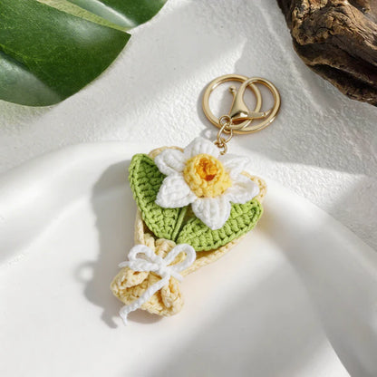 Knitted Charm Keychain